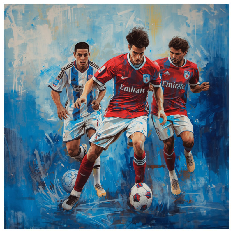Housses de couette Soccer Joueurs en action, Grand lit