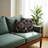 Black Linen Throw Pillow Covers Set with Beige Embroidery – Christmas Decor Accent 18x18 for Sofa