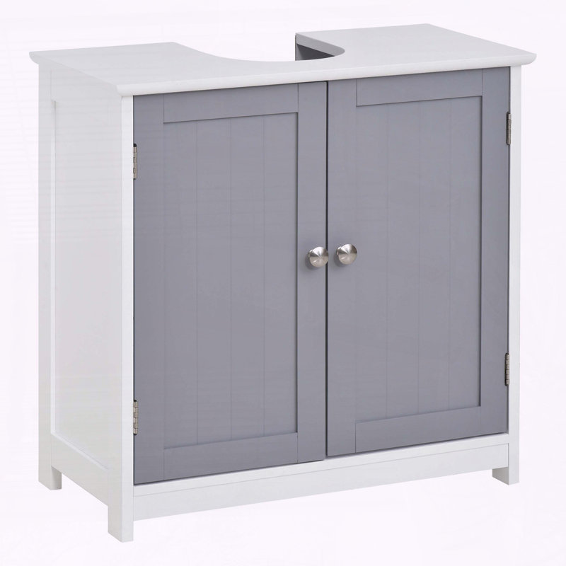 Armoire de rangement sous l'évier avec découpe en U