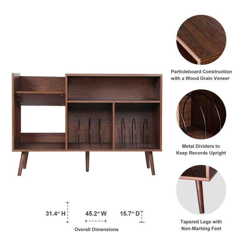 Record Player Stand, Brown
