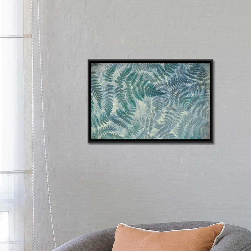 « chêne à motif », impression sur toile, H 18 po x l 26 po x P 1,5 po, Toile avec cadre noir, Pas de tapis
