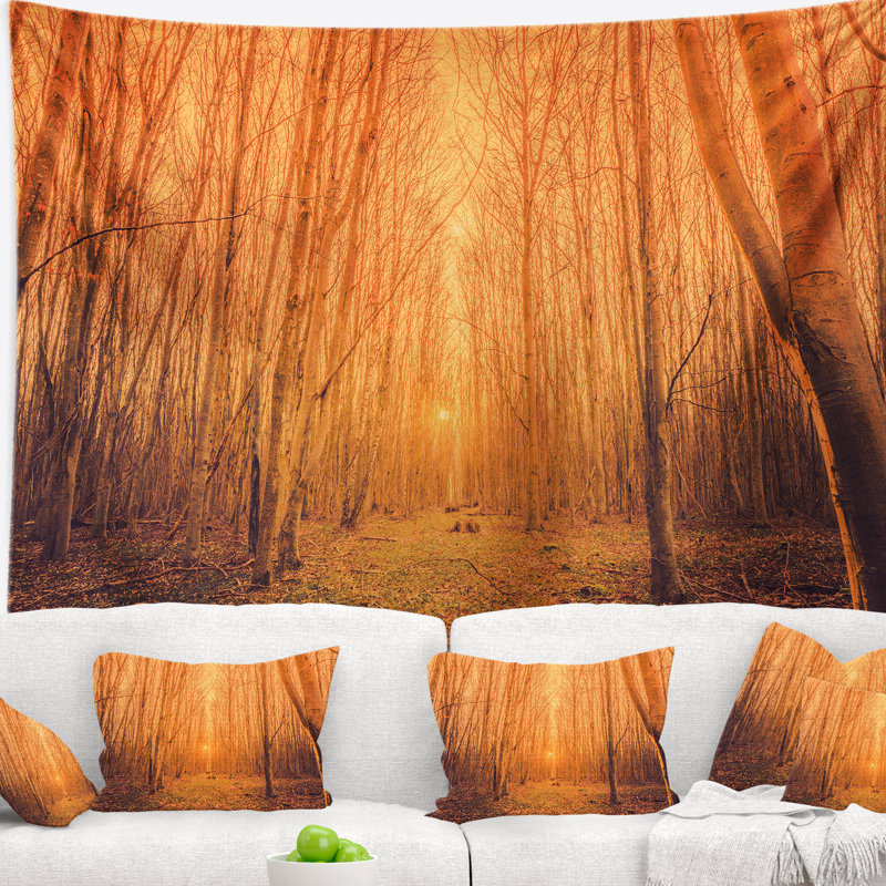 Tapisserie «Schafer Sunrise in a Forest», H 50 po x l 60 po