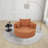 Modern Minimalist 360 Degree Swivel Chenille Fabric Upholstered Accent Barrel Chair-597714569