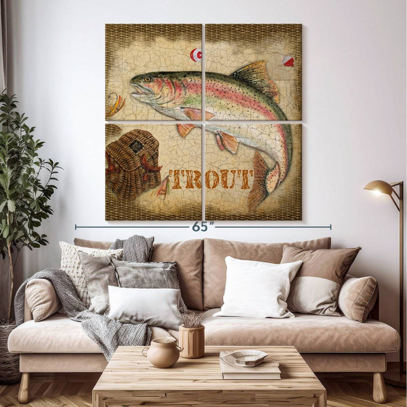 Senne Trout Catch, 50" H x 50" W