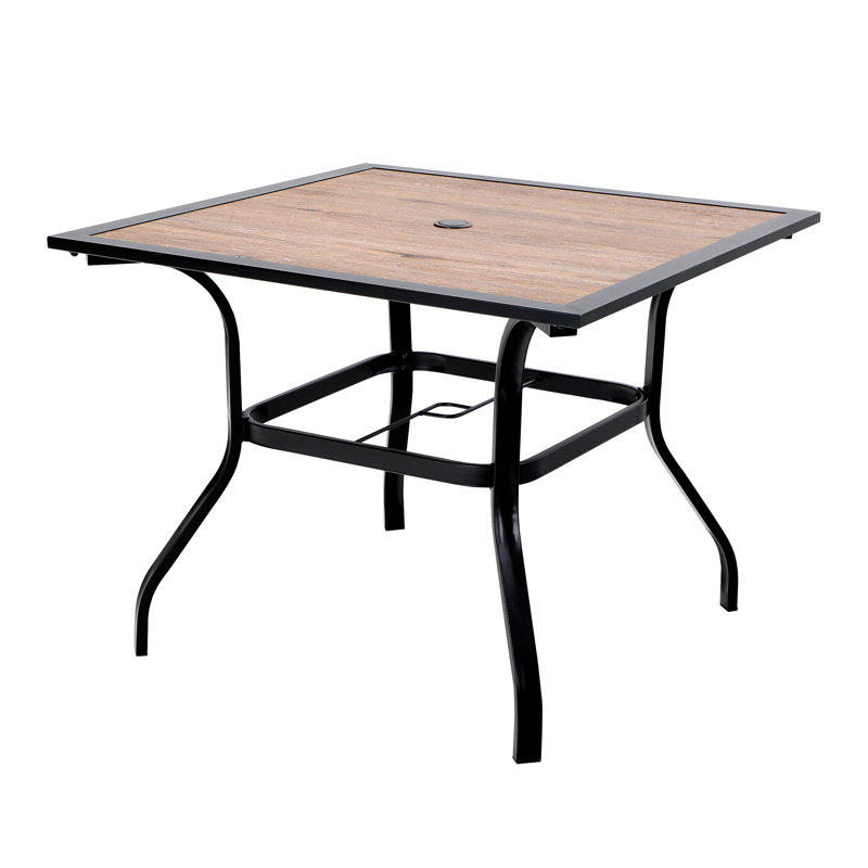 4 - Person Patio Dining Set with, Yes, Black