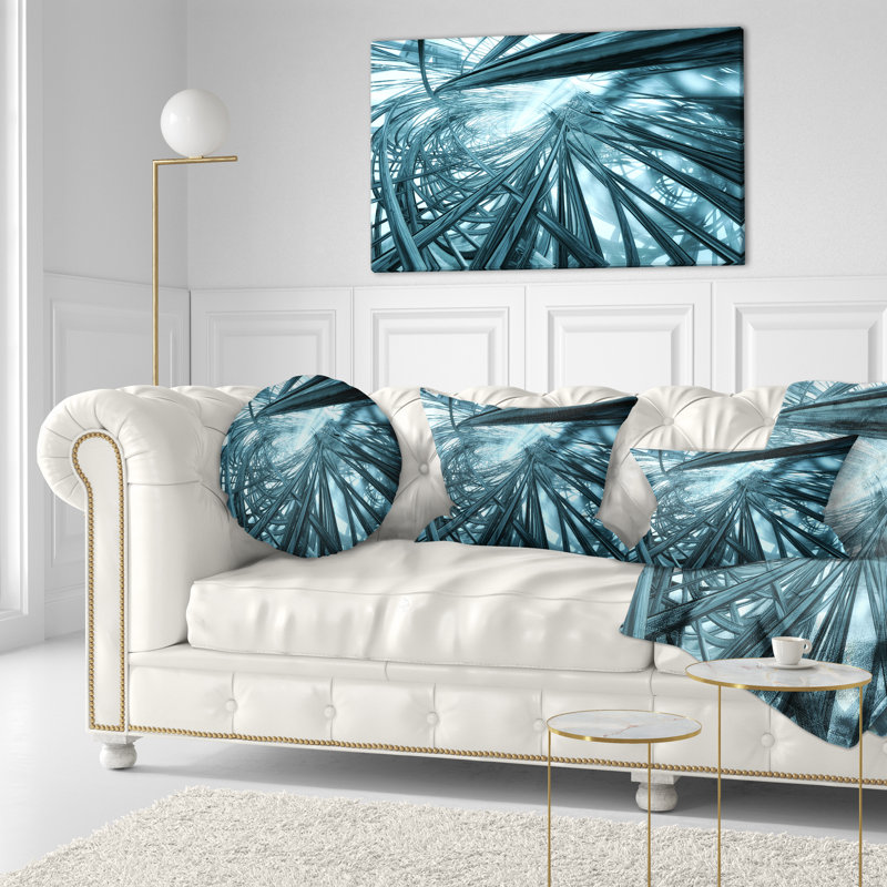 Coussin décoratif à rayures 3d fractal everywhere