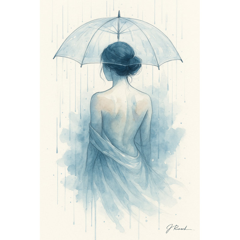 Rainy Reflections - Art mural sur toile tendue, H 24 po x l 16 po