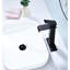 Robinet de lavabo de salle de bain à cascade avec bonde escamotable, surface noir mat et noyau en acier inoxydable pour un luminaire chic au design supérieur-124304137