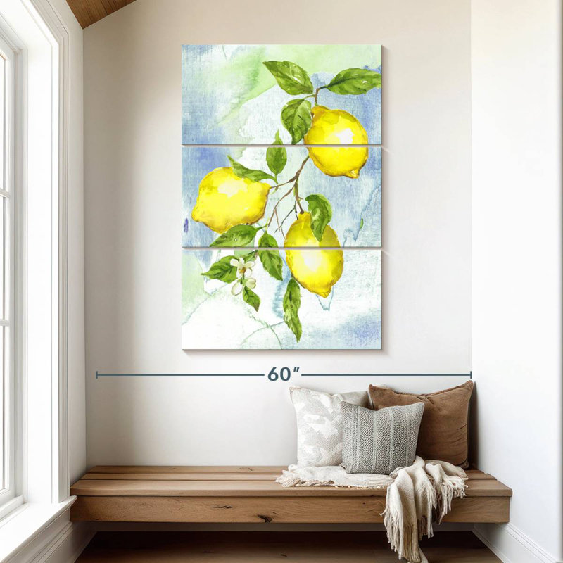Painterly Lemons II, H 50 po x l 32 po