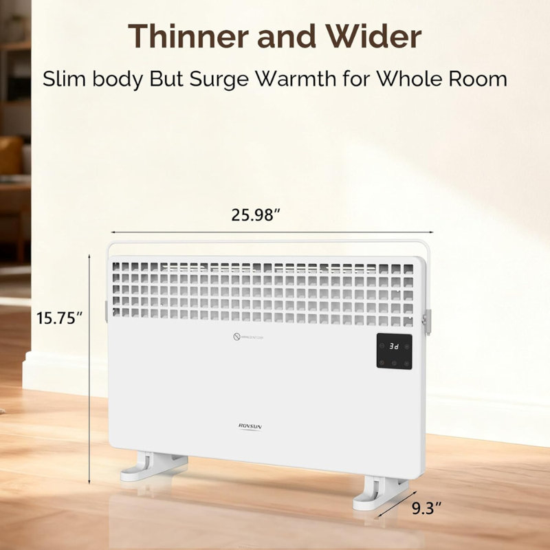 1500-Watt 20.5 In. Electric Freestanding Ceramic PTC Space Heater