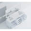 Meuble-lavabo double blanc 80 po Large avec comptoir en quartz résistant aux égratignures, robinet à un trou et surface à 30 miroirs