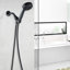 Pomme de douche à main 5 modes - pomme de douche ronde, haute, facile à installer, bronze huilé, avec tuyau bronze réglable, force forte, installation,