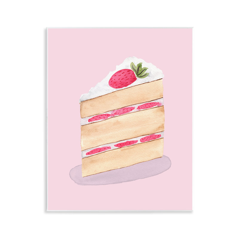 Plaque murale Coquette Strawberry Cake, design par Nina Jacobs