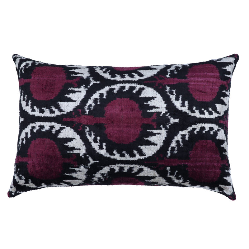 Housse de coussin décorative rouge / noire faite à la main et insert de duvet de qualité supérieure