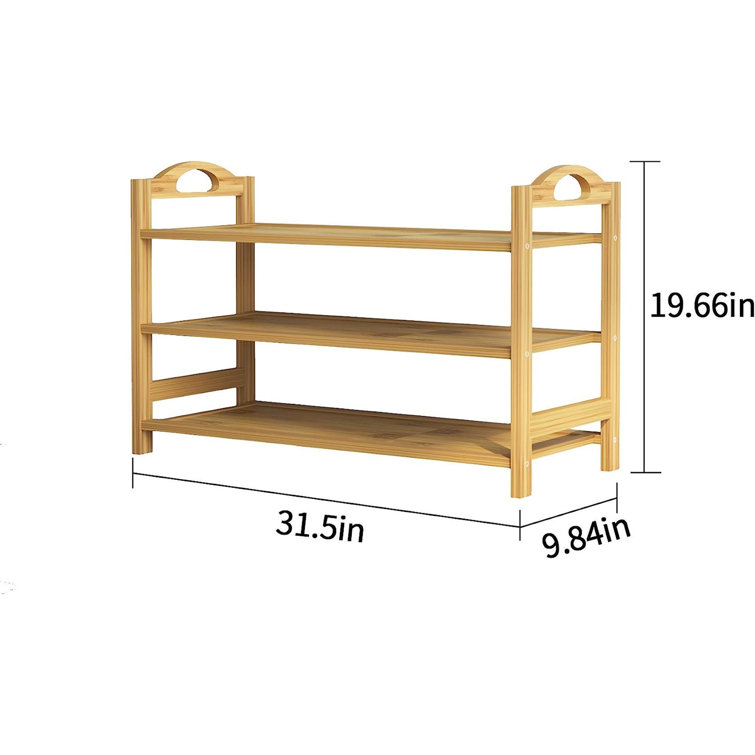 Wildon Home® 12 Pair Solid Wood Shoe Rack