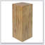 Table de bout en bois à colonne carrée MGO H33,75, finition vieillie pour l'intérieur et l'extérieur