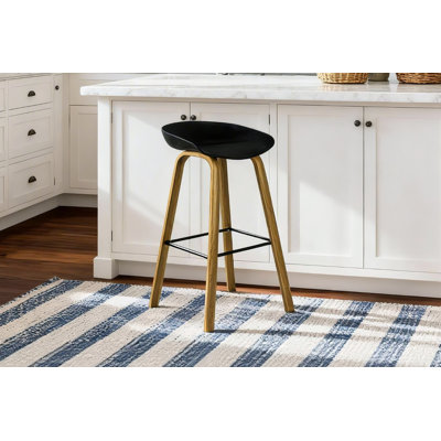H 29,5 po, pieds de tabouret en métal (noir) - chacun