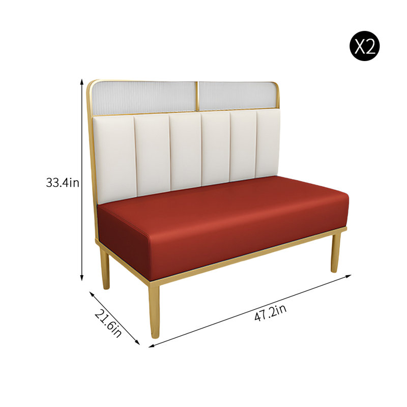 Banc rembourré en similicuir Light Luxury