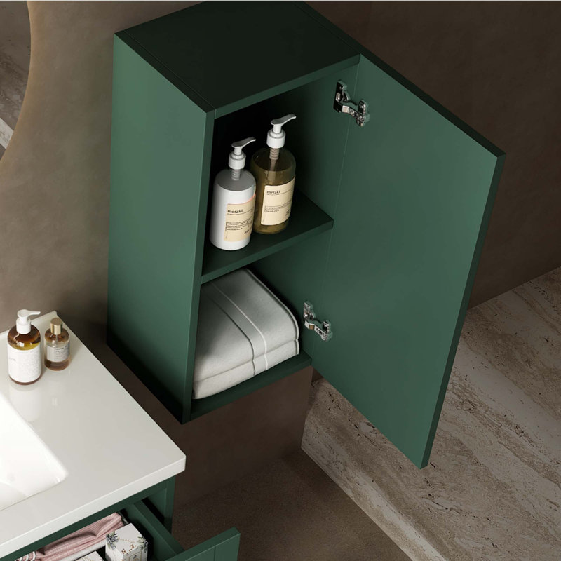 14" Wall-Mounted Floating Bathroom Vanity Side Cabinet