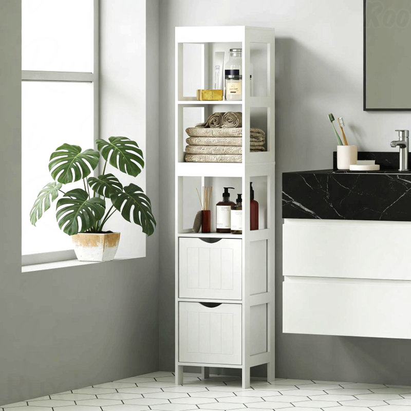 Armoire de rangement mince pour salle de bain