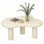 Table basse Cloud, table basse moderne en bois pour le salon, tables d'appoint avec 3 pieds, petites tables de thé pour le balcon, le patio, la chambre à coucher