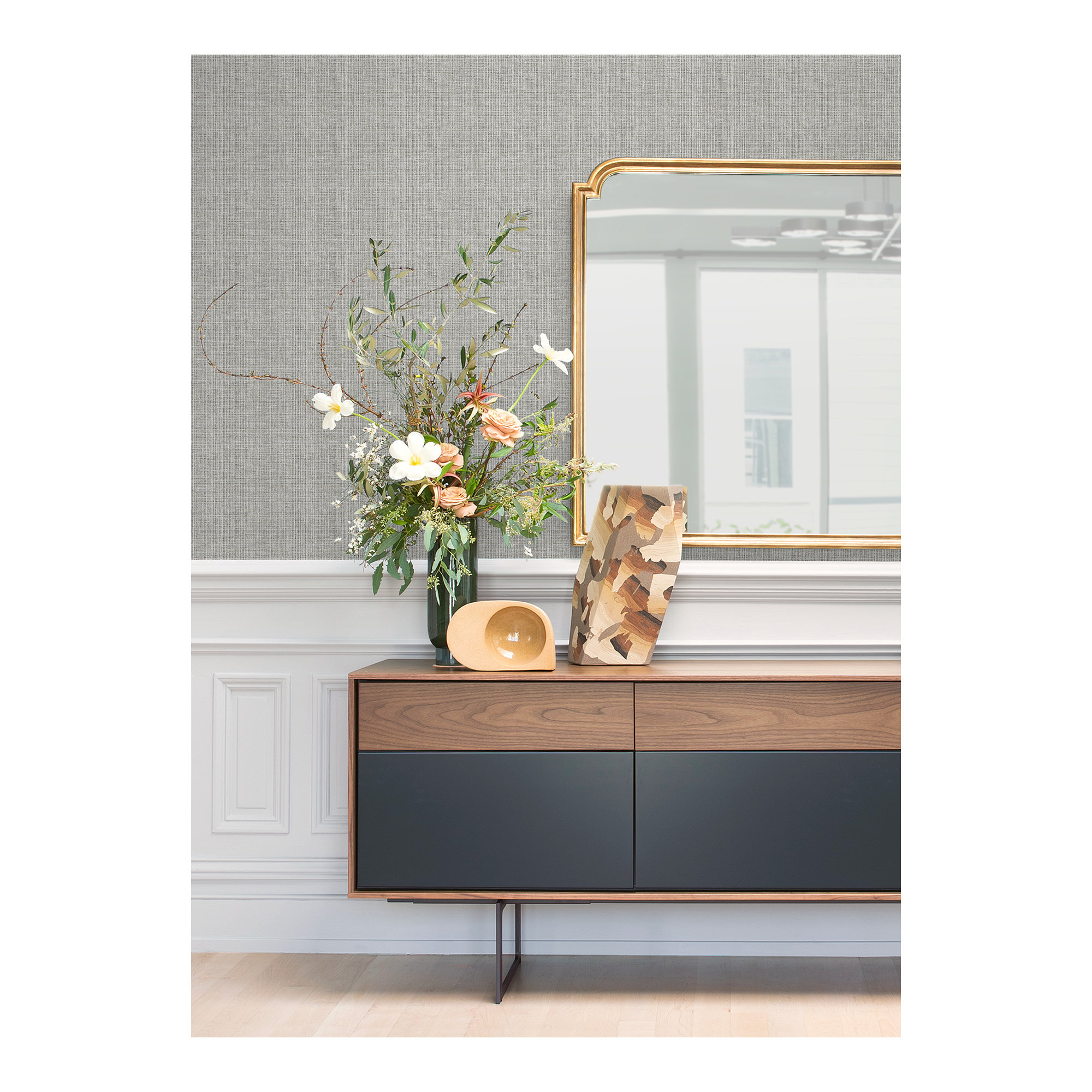 Quartney Wallpaper, Gray