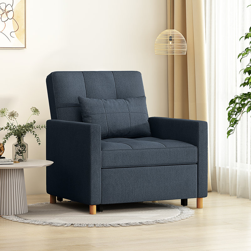 Upholstered Accent Chair, Blue