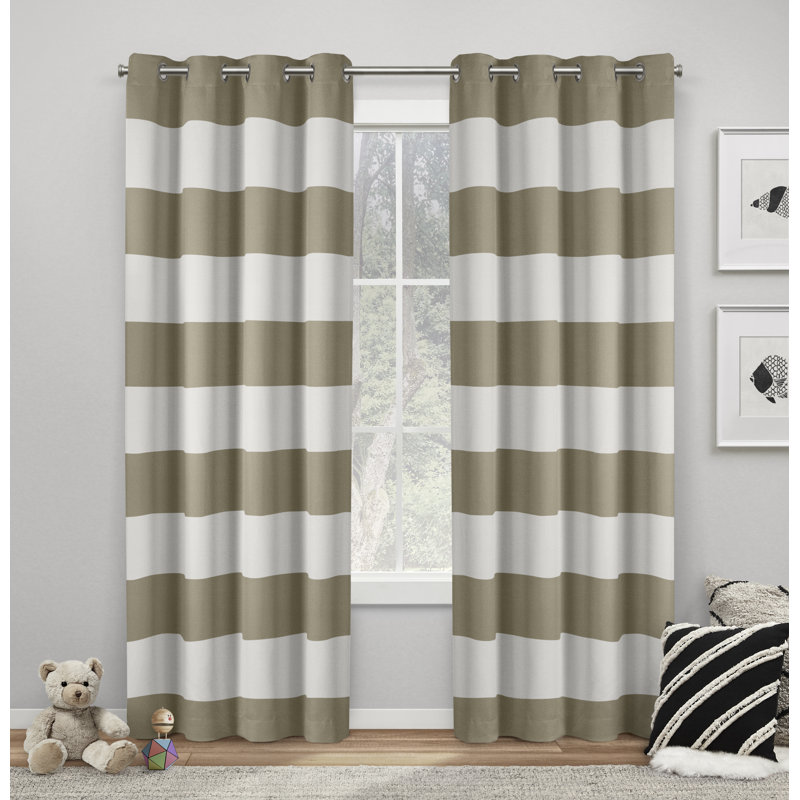Julie Room Darkening Curtain Pair, 52" W x 84" L, Taupe
