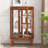 Purcello 44'' H x 26'' W Lighted Curio Cabinet with Triple Adjustable Shelves and Mirrored Back Display Cabinet 