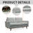 58'' Chenille Square Arm Sofa Loveseat-1909987611