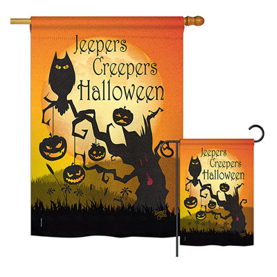 Double Sided 40'' H x 28'' W Polyester Halloween Flag Set
