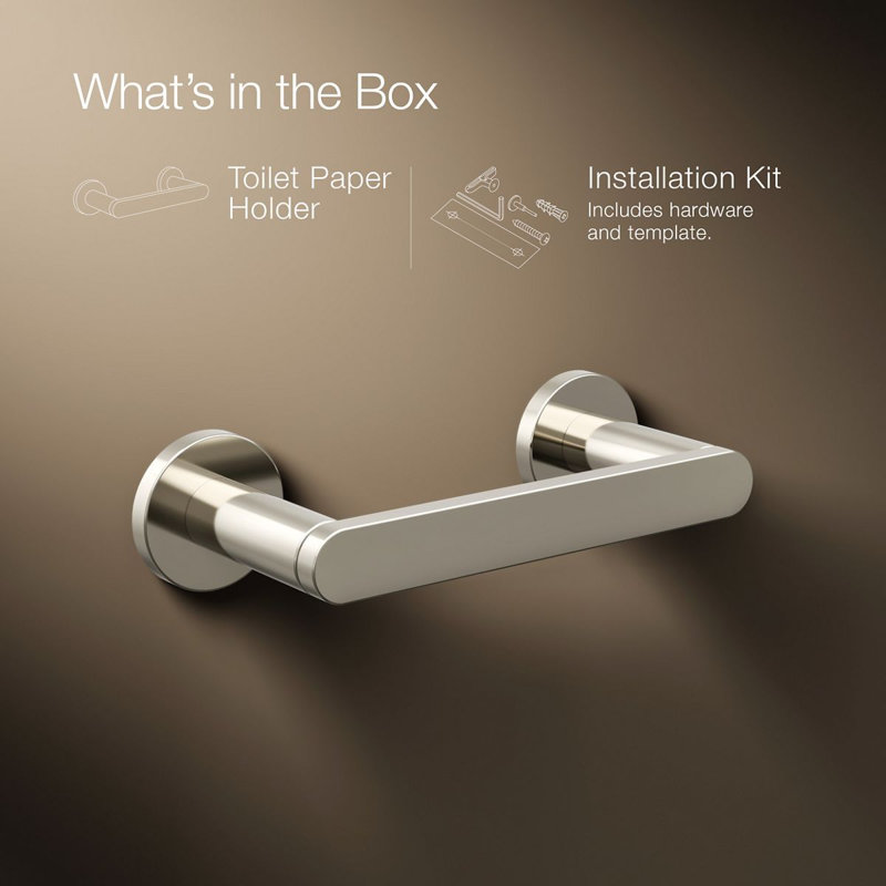 Wall Mount Toilet Paper Holder, Silver