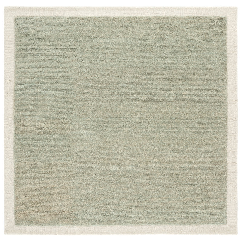 Metro Hand Tufted Wool; Cotton Solid Color Indoor Rug, Square 6'