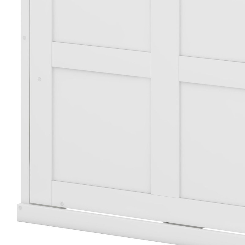 Lit mural peu encombrant avec rangement intégré, Blanc