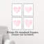Ensemble de 4 impressions sur papier coeurs contemporains-1310377338