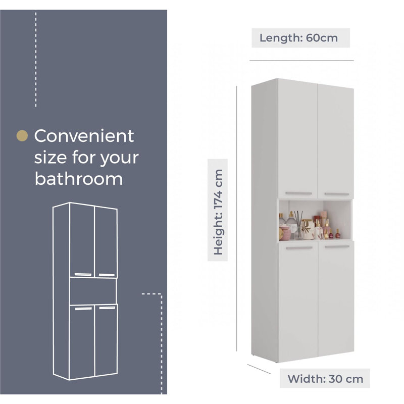 Aeryk Freestanding Linen Cabinet