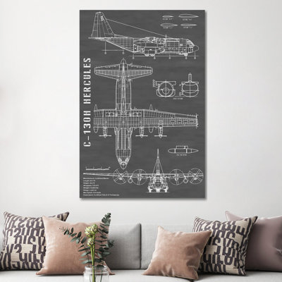 Action Blueprints - Wrapped Canvas Print