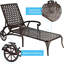Chaise longue en aluminium coulé brun 1Pcs-967572570