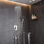 Ensemble de douche à fixation au plafond en nickel brossé 16 pouces avec pomme de douche à main