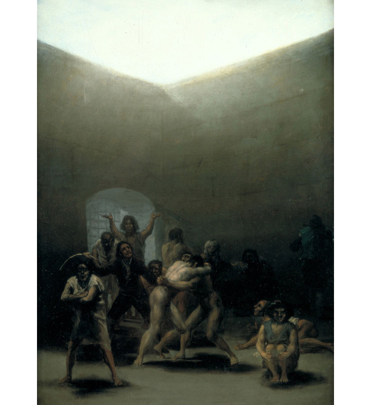 La cour d'une maison de fous