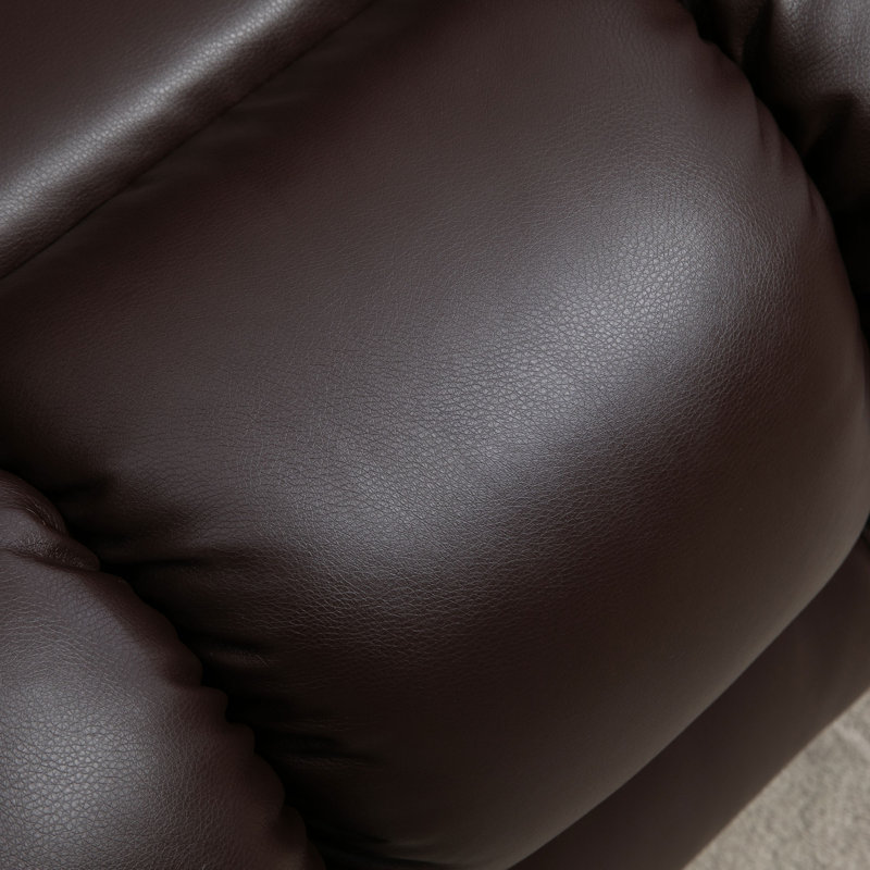 Fauteuil inclinable standard en similicuir de 37 po de largeur, Similicuir brun