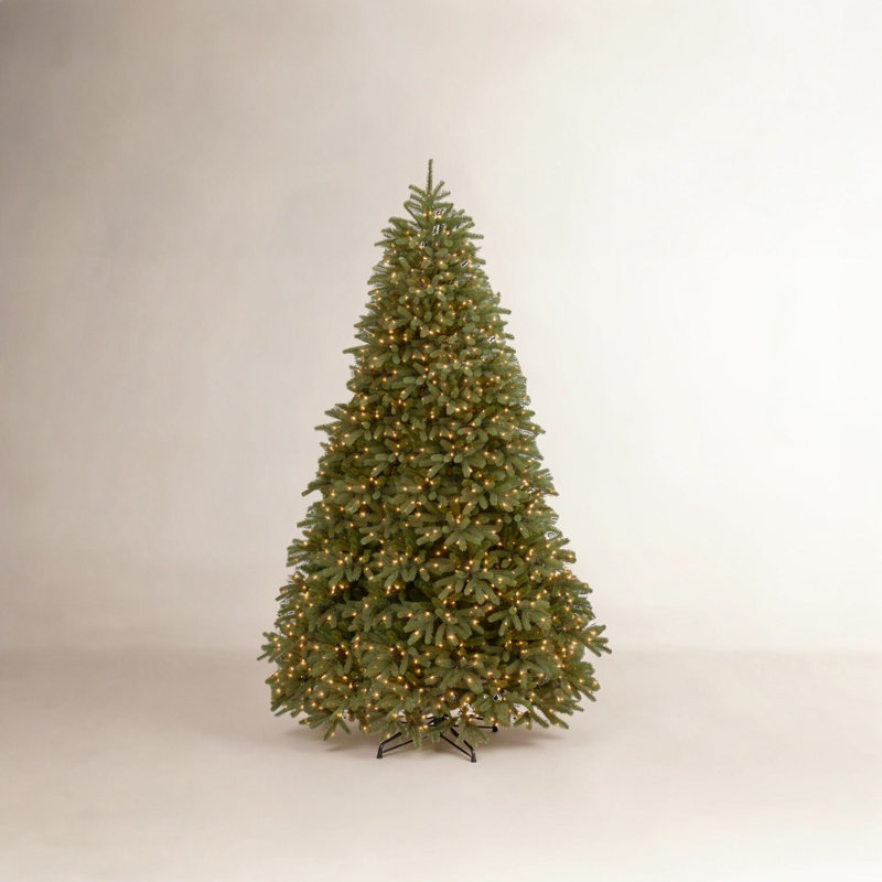 Sapin de Noël floqué et illuminé, 10'