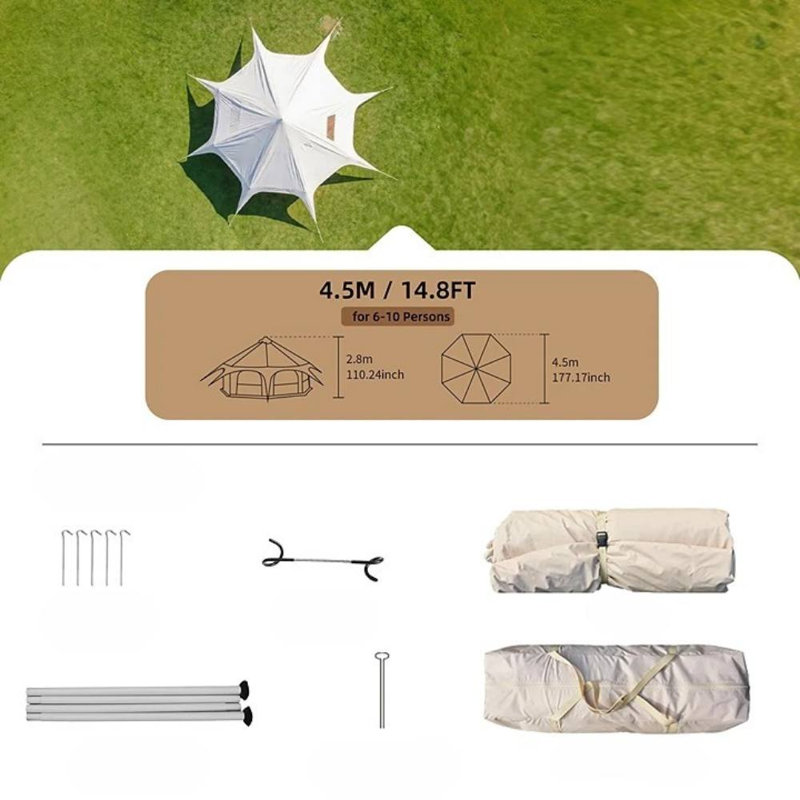 Tente de camping Oxford Bell (kaki)