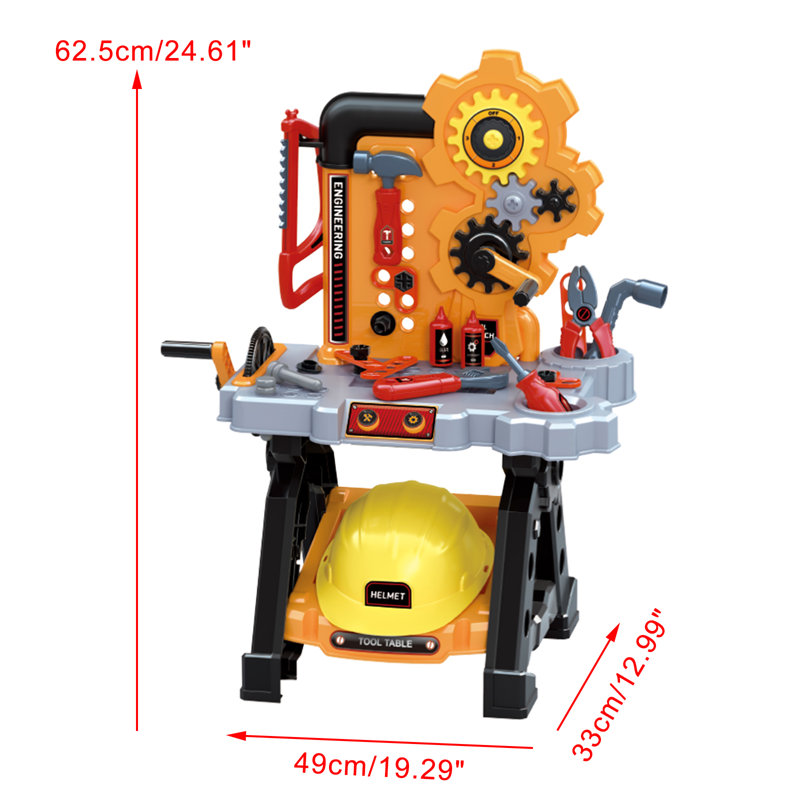 Engineer Tool Table Play Set Workshop Toy Gift Tool Kit
