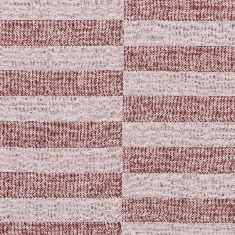 Cocoa Stripe Muslin All-Stages Bassinet Sheet, Maroon