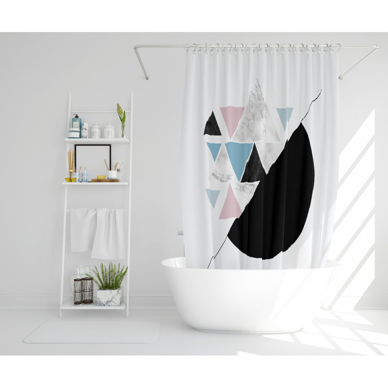 Knox Polyester Shower Curtain, 168cm H x 168cm W