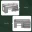 Lit mezzanine simple avec armoire et tablette-966688994