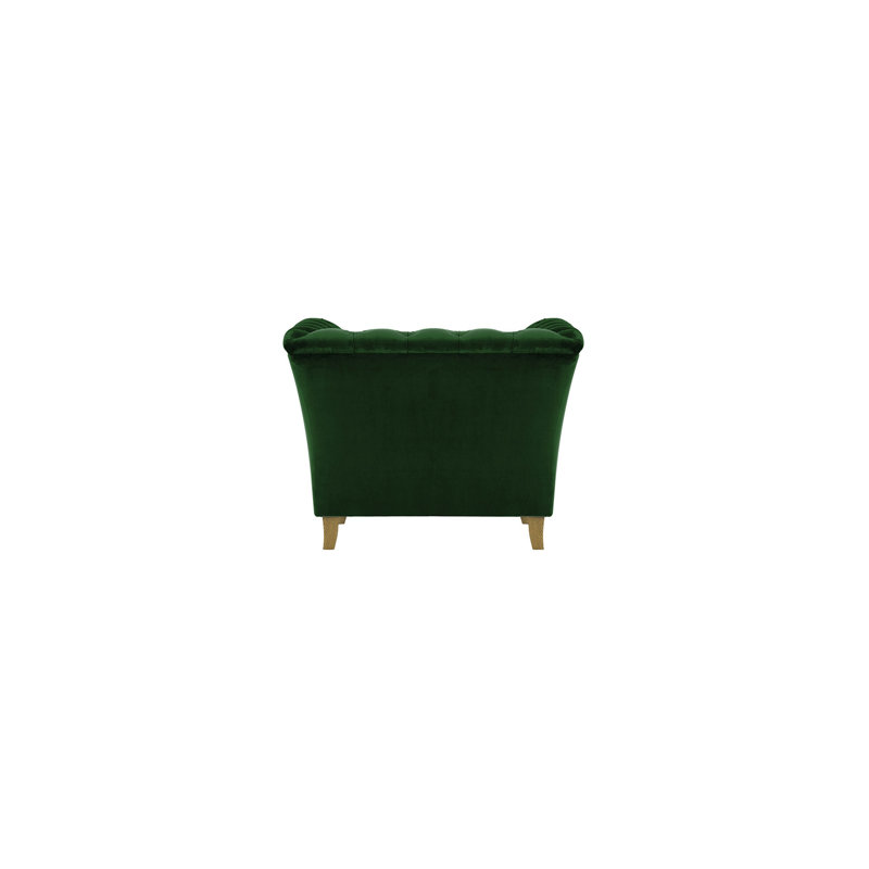 Marilyn Velvet Armchair, Dark Green, Like Oak