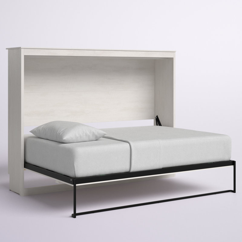 Lit escamotable double Warnke, Chêne peint ivoire
