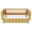 Lit plateforme simple en bois pour enfants avec rails, lit simple à profil bas, naturel-1746887751-1746887750